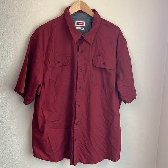 Collared wrangler rust red shirt sleeve size 2XL - Picture 1 of 4